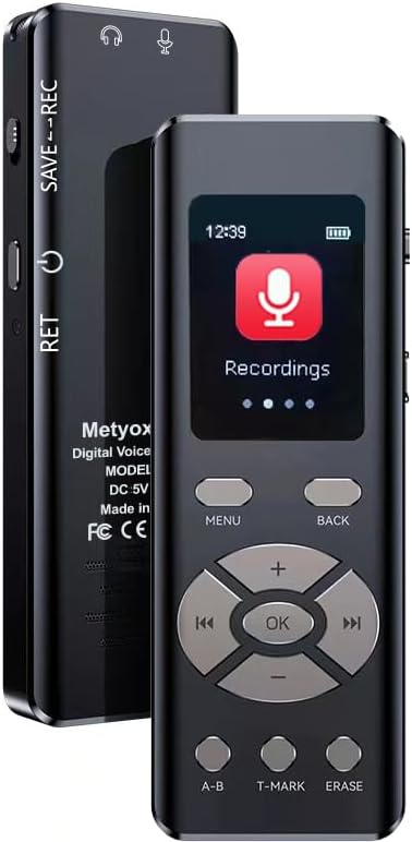 64GB Digital Voice Recorder Mini Voice Recorder Upgraded Small Audio Recorder with MP3&USB for Lectures, Meetings, Interviews…