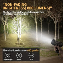 Load image into Gallery viewer, BUYSIGHT Rechargeable Spotlight Flashlight, Hand held Spotlight 800 lumens Waterproof Flashlight Hunting Lamp with red Filter(Camouflage Gray Mini)
