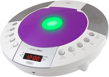 Load image into Gallery viewer, HANNLOMAX HX-330CD CD Player, FM Radio, Bluetooth, Alarm Clock, Red LED Display, USB Port for Charging and MP3 Playback, Aux-in, Remote Control Included, AC Operation only. (Purple)
