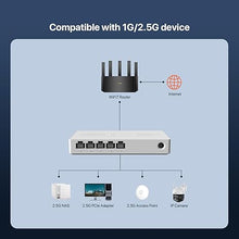 Load image into Gallery viewer, Tenda SE105 5 Port 2.5G Unmanaged Ethernet Switch, 5 X 2.5G Base-T Ports, 25Gbps Switching Capacity, Compatible with 100/1000/2500Mbps, for Home Entertainment or SOHO Network
