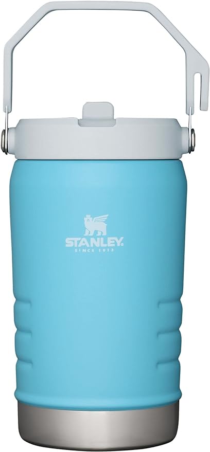 Stanley IceFlow Stainless Steel Water Jug with Straw, Vacuum Insulated Water Bottle for Home and Office, Reusable Tumbler with Straw Leak Resistant Flip, Pool, 40OZ