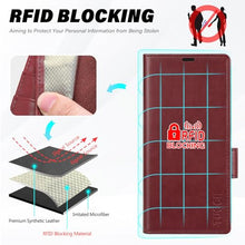 Load image into Gallery viewer, TUCCH Case Wallet for Galaxy Z Fold7 5G, Shockproof PU Leather Magnetic Folio Cover with [RFID Blocking] [Kickstand][4 Card Slots], PC Shell Compatible with Galaxy Z Fold 7 (8.0&quot;) 2025, Dark Red
