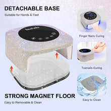 Load image into Gallery viewer, Lavinda UV LED Nail Lamp, 54W Rechargeable Cordless Nail Lamp Nail Dryer Gel Polish UV Nail Light with 4 Timer Setting, Professional Quick Dry Curing Lamp with Display Auto Sensor for Salon &amp; Home
