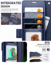 Load image into Gallery viewer, OCASE Compatible with Samsung Galaxy Z Fold7 Wallet Case with S Pen Holder, PU Leather Flip Folio Phone Cover with Card Slots, RFID Blocking, Kickstand &amp; Wrist Strap for Z Fold 7 2025, Blue
