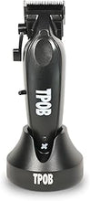 Load image into Gallery viewer, TPOB X Digital Brushless 6800rpm Professional Hair Trimmer Hair Clippers for Men, Psycho Zero Gapped T-Blade Trimmer Cordless Rechargeable Edgers Clippers (X Clipper Black with Stand)
