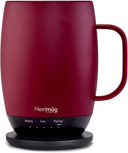 Load image into Gallery viewer, Nextmug Plus - Temperature-Controlled, Self-Heating Coffee Mug (Burgundy - 18 oz.)
