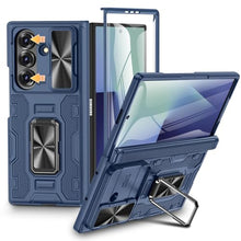 Load image into Gallery viewer, VEGO for Samsung Fold 7 Case with Hinge Protection &amp; Slide Camera Cover [360°Rotating Ring Stand][Screen Protector] Heavy Duty Shockproof Protective Hard Case for Samsung Z Fold 7 5G 2025 - Blue
