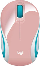 Load image into Gallery viewer, Logitech Wireless Mini Mouse M187 Ultra Portable, 1000 DPI Optical Tracking, 3-Buttons, PC/Mac/Laptop - Blossom
