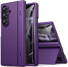 Load image into Gallery viewer, BXYJY for Samsung Galaxy Z Fold 7 Slim Case with Stand, Glass Screen Protector, Full Hinge Protection, Thin &amp; Rugged, Shockproof Protective Phone Case Cover for Samsung Galaxy Z Fold7 2025, Purple
