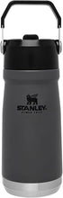 Load image into Gallery viewer, Stanley IceFlow Stainless Steel Water Jug with Straw, Vacuum Insulated Water Bottle for Home and Office, Reusable Tumbler with Straw Leak Resistant Flip, Charcoal, 17 OZ
