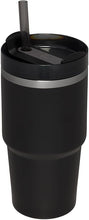 Load image into Gallery viewer, Stanley Quencher H2.0 FlowState Stainless Steel Vacuum Insulated Tumbler with Lid and Straw for Water, Iced Tea or Coffee, Smoothie and More, Black , 20 oz
