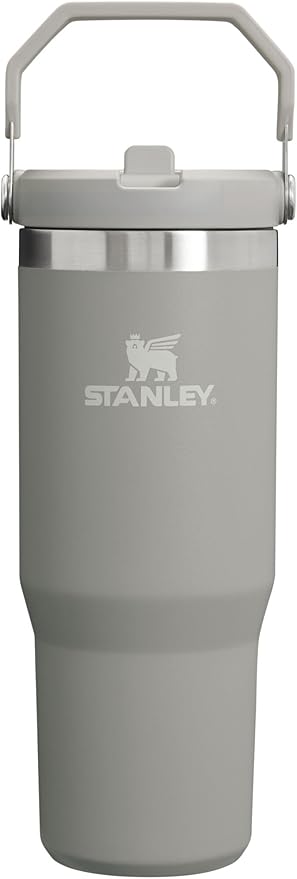 Stanley IceFlow Stainless Steel Tumbler - Vacuum Insulated Water Bottle for Home, Office or Car Reusable Cup with Straw Leak Resistant Flip Cold for 12 Hours or Iced for 2 Days, Ash, 30OZ