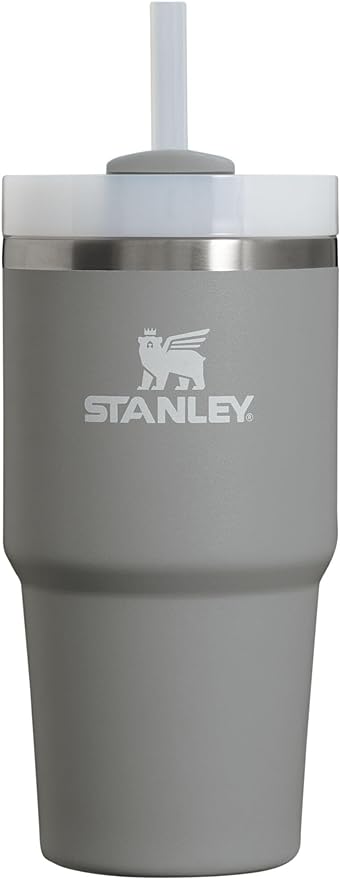 Stanley Quencher H2.0 FlowState Stainless Steel Vacuum Insulated Tumbler with Lid and Straw for Water, Iced Tea or Coffee, Smoothie and More, Stone, 20oz