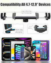 Load image into Gallery viewer, Wukanleng Car Rear View Mirror Tablet Holder, RearView Mirror Phone Mount with Universal 360 ° Rotatable Retractable Arm for Car SUV Truck Fits iPad Pro 12.9/Air/Mini, Galaxy Z, Garmin, 4-13'' Devices
