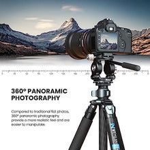 Load image into Gallery viewer, Tripod Head for Camera with Arca Swiss Quick Release Plate, WEYLLAN Fluid Head Tripod for DSLR Camera Canon Nikon Sony Camcorders, Metal Panoramic Video Tripod Fluid Head Pan Tilt, Max Load 17lbs/8kg

