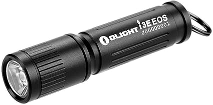 OLIGHT 90 Lumens i3E EOS PMMA TIR Lens AAA Flashlight Compact Keychain Flashlight EDC Flashlight for Night, Camping(Black)