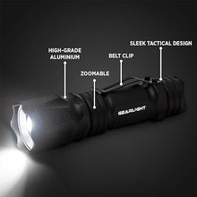 Load image into Gallery viewer, GearLight M3 Mini LED Flashlight - 2 Bright, Small Tactical Flashlights with High Lumens and Pocket Clip for Camping, Outdoor &amp; Emergency Use
