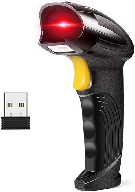 Barcode Scanner Wireless, Basecent USB Quick Laser Barcode Scanner Reader (Lector De Codigo De Barras), Handheld Barcode Reader Scanner for Library Book, Warehouse Inventory, Store