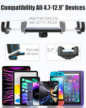 Load image into Gallery viewer, Wukanleng Windshield Car Tablet Holder with Aluminum Arm, Dashboard Tablet Mount with Suction Cup for Truck Car SUV Business Vehicle Fits iPad Pro 13/12.9/Air/Mini, Galaxy Z Fold, 4-13" Devices
