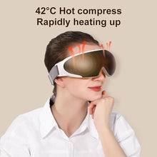 Load image into Gallery viewer, Eye Massager 5-Mode, migraine Relief Eye Massager, Foldable Eye Protector, visualization Heating Eye mask with Voice Broadcast, Heat Therapy, kneading, and Vibration Functions
