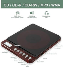 Load image into Gallery viewer, Portable CD Player with Speakers 2000mAh Rechargeable Walkman CD Player Portable with Double 3.5mm Headphones Jack,Small Anti-Shock Personal CD Player for Car Aux or Home Music Player
