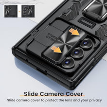 Load image into Gallery viewer, VEGO for Galaxy-Z-Fold-7-Case: Samsung Z Fold 7 Case with Slide Camera Cover &amp; Screen Protector Built-in 360° Kickstand Full-Body Drop Protection Rugged Case for Samsung Galaxy Fold7 5G 2025 -Black
