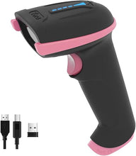 Load image into Gallery viewer, Tera Barcode Scanner Wireless Versatile 2-in-1 (2.4Ghz Wireless+USB 2.0 Wired) with Battery Level Indicator, 328 Feet Transmission Distance Rechargeable 1D Laser Bar Code Reader Handheld 5100 Pink
