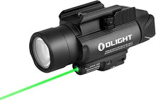 Load image into Gallery viewer, OLIGHT Baldr Pro 1350 Lumens Tactical Weaponlight with Green Light and White LED, 260 Meters Beam Distance Compatible with 1913 or GL Rail, Batteries Included(Black)
