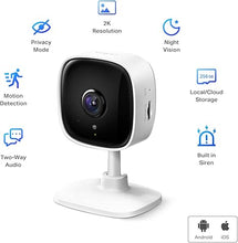 Load image into Gallery viewer, TP-Link Tapo 2K Indoor Security Camera for Baby Monitor, Dog Camera w/Motion Detection, 2-Way Audio Siren, Night Vision, Cloud &amp; SD Card Storage(Up to 256 GB), Works w/Alexa &amp; Google Home(Tapo C110)
