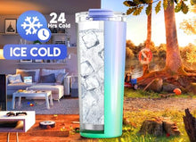 Load image into Gallery viewer, Meoky 24 oz Travel Coffee Mug with Leak-proof Lid, Stainless Steel Insulated Coffee Tumbler, Keeps Hot for 8 Hours or Cold for 24 Hours, Fits in Car Cup Holder (Fairyland)
