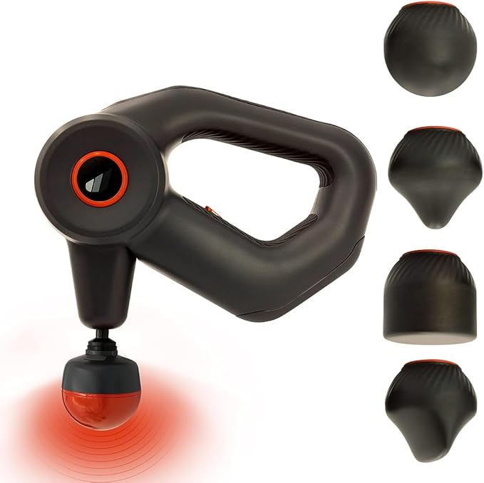 3 | Heated Massage Gun | Deep Tissue Massaging Device | Heatball Technology | Quiet Handheld Portable | Massage Tool for Muscles | All Aluminum Powertrain