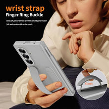 Load image into Gallery viewer, YQODSZ Finger Strap for Samsung Galaxy Z Fold 7 Case with S Pen Holder &amp; Stylus, Z Fold7 Hand Strap Case Kickstand Full Coverage Screen Protector Hinge Protection Wristband Case for Z Fold 7 Grey
