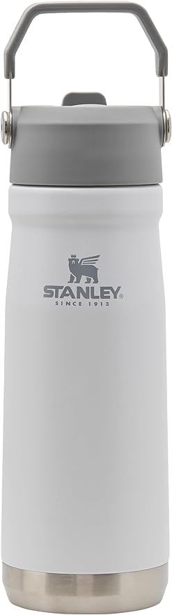 Stanley IceFlow Stainless Steel Water Jug with Straw, Vacuum Insulated Water Bottle for Home and Office, Reusable Tumbler with Straw Leak Resistant Flip, Polar, 22 OZ