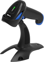 Load image into Gallery viewer, Alacrity 2D 1D Wireless Barcode Scanner with Stand, 3-in-1 Connectivity Bluetooth 2.4G Wireless USB Wired, Barcode Reader with Hands-Free Mode and Vibration Alert, Blue
