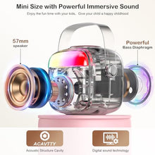 Load image into Gallery viewer, HWWR Karaoke Machine for Kids &amp; Adults, Mini Portable Bluetooth Speaker with Microphones, Home Party Karaoke Speaker Support SD Card/USB, Gift for Brithday, and Toys for Girls/Boys
