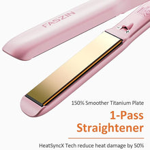 Load image into Gallery viewer, Professional Hair Straightener, 1.18 inch Ionic Titanium Plate, 20S Fast Heat Up Flat Iron with Clear LED Display, 2 in 1 Straightener and Curler Styling Tool for Straighten Hair (Pink)
