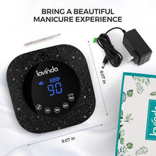 Load image into Gallery viewer, Lavinda 54W UV Nail Lamp, UV Light for Gel Nails, Cordless Rechargeable UV LED Nail Lamp Nail Light with 4 Timer and LCD Display, Professional Fast Curing Lamp Nail Dryer with Black Rhinestone
