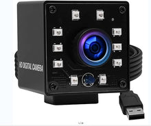 Load image into Gallery viewer, Webcamera_usb USB Camera 100fps Night Vision Webcam,Full HD 1080P Web Cam with IR Cut and 10pcs Led Board Lights,Day Nights Webcameras,2mp Web Cameras for Most OS (3.6mm lens webcam with IR LED board)
