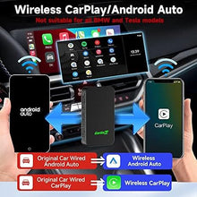 Load image into Gallery viewer, CarlinKit 5.0 Wireless CarPlay Adapter for Built-in Wired CarPlay &amp; Wired Android Auto Cars.Wireless CarPlay Dongle Convert Wired to Wireless Plug &amp; Play Auto Connect Online Upgrade Siri Music - 2air
