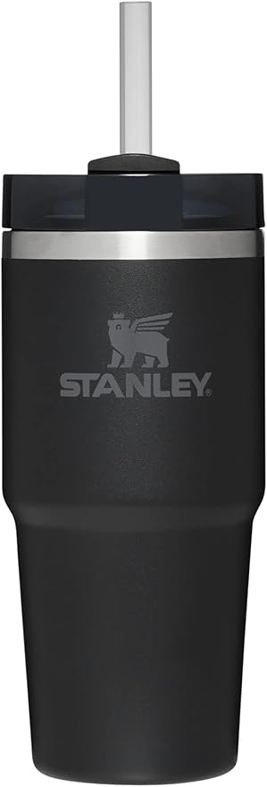 Stanley Quencher H2.0 FlowState Stainless Steel Vacuum Insulated Tumbler with Lid and Straw for Water, Iced Tea or Coffee, Smoothie and More, Black , 14 oz