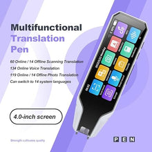 Load image into Gallery viewer, AI Reading Pen-Translator Scanner with 134Languges for Students Adults (4.0 inch White)
