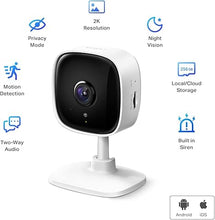 Load image into Gallery viewer, TP-Link Tapo 2K Security Camera for Baby Monitor, Dog Camera w/Motion Detection, 2-Way Audio, Night Vision, Cloud &amp; SD Card Storage (Up to 256 GB), Works w/Alexa &amp; Google Home, 2-Pack (Tapo C110P2)
