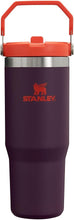 Load image into Gallery viewer, Stanley IceFlow Flip Straw Tumbler with Handle 30 oz | Twist On Lid and Flip Up Straw | Leak Resistant Water Bottle | Insulated Stainless Steel |BPA-Free | Plum
