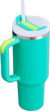 Load image into Gallery viewer, Stanley Quencher H2.0 FlowState Stainless Steel Vacuum Insulated Tumbler with Lid and Straw for Water, Iced Tea or Coffee, Smoothie and More, Tropical Teal, 40 oz
