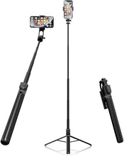Load image into Gallery viewer, 71&quot; Tall Selfie Stick Tripod Quadripod with Remote &amp; with 360° Ballhead, Aluminum Alloy Extendable Cell Phone Tripod Stand, Travel Tripod Phone Holder Compatible with iPhone/GoPro
