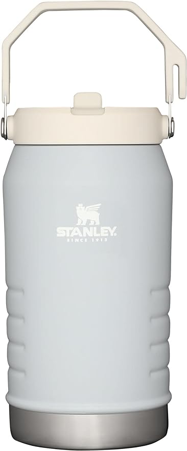 Stanley IceFlow Stainless Steel Water Jug with Straw, Vacuum Insulated Water Bottle for Home and Office, Reusable Tumbler with Straw Leak Resistant Flip, Cloud, 64OZ