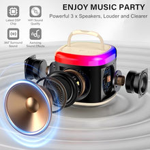 Load image into Gallery viewer, HWWR Mini Karaoke Machine for Kids, Mini Bluetooth Speaker with 2 Wireless Microphones for Kids Singing Home Party, 2025 Popular Birthday Gifts Toys for Girls Boys Age 3-12+
