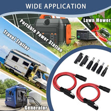Load image into Gallery viewer, COMeap (2 Pack) SAE to DC Adapter for Jackery Solar Panel, to DC5521 Connector with Polarity Adapter DC8/5.5/4.0/3.5mm for Explorer Series 14AWG 2FT
