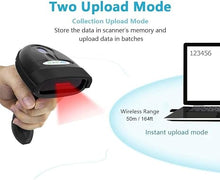 Load image into Gallery viewer, NETUM Wireless Barcode Scanner, 2 in 1 2.4G Wireless &amp; USB Wired 1D Laser Barcode Reader Handheld Bar Code Reader Cordless Rechargeable Bar Code Scanner for Computer MAC Laptop (NT-1698W)
