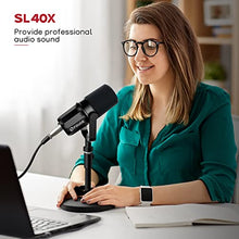 Load image into Gallery viewer, FDUCE XLR Dynamic Microphone for Vocal Recording, Podcasting, Gaming, Live Streaming&amp;Broadcasting, All Metal Cardioid Mic, Voice-Isolating Technology SL40X
